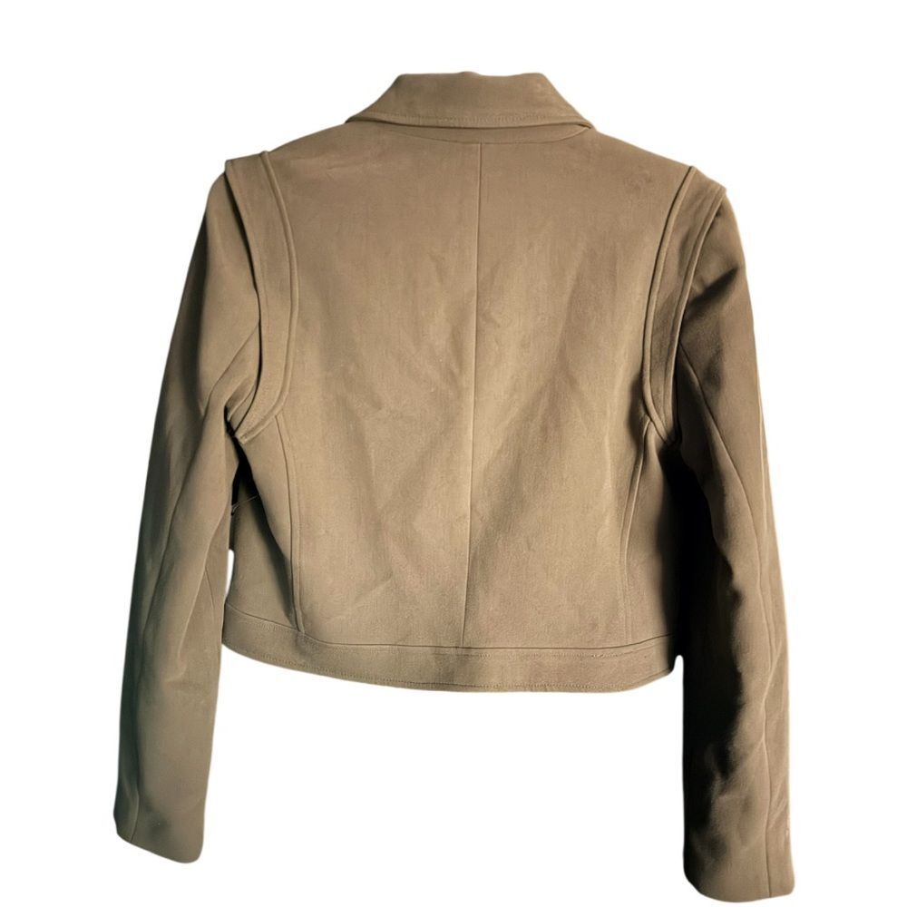 NWT! Tahari Cropped Utility Jacket Olive Green Small Petite - Picture 2 of 2